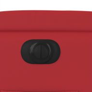 Електрически стол реклайнер, червен, изкуствена кожа