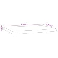 Стенен рафт, 50x40x3,8 см, правоъгълен, масив акация, жив ръб