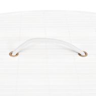 Бамбуков ъглов кош за пране, бял, 60 л