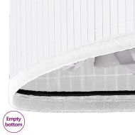 Бамбуков ъглов кош за пране, бял, 60 л