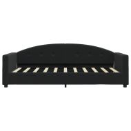 Кушетка, черна, 80x200 см, кадифе