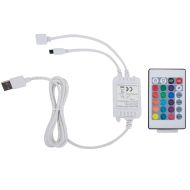Хидравлично легло с LED капучино изкуствена кожа 180x200 cм
