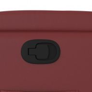 Реклайнер стол, виненочервен, изкуствена кожа