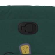 Изправящ масажен реклайнер стол, тъмнозелена, кадифе