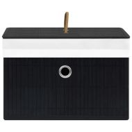 Бамбукови кутии за съхранение 4 бр черни