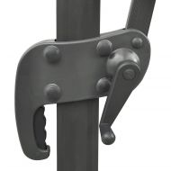 Градински чадър с конзола и двоен плот, антрацит, 400x300 см