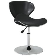 Трапезни столове, 2 бр, черни, изкуствена кожа