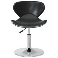 Трапезни столове, 2 бр, черни, изкуствена кожа