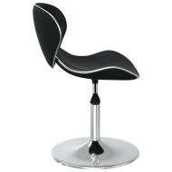 Трапезни столове, 2 бр, черни, изкуствена кожа