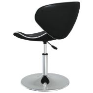 Трапезни столове, 2 бр, черни, изкуствена кожа