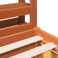 Рамка за легло без матрак, восъчнокафяво, 90x200 см, бор масив