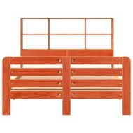 Рамка за легло без матрак, восъчнокафяв, 120x190 см, бор масив