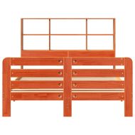 Рамка за легло без матрак, восъчнокафяв, 140x190 см, бор масив