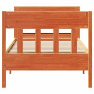 Рамка за легло без матрак, восъчнокафяв, 90x190 см, бор масив