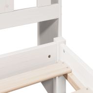 Легло с етажерка за книги, без матрак, 150x200 см, бор масив