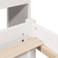 Легло с етажерка за книги, без матрак, 180x200 см, бор масив