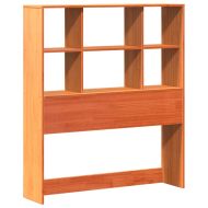 Легло с етажерка за книги, без матрак, 100x200 см, бор масив