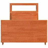Рамка за легло без матрак, восъчнокафяв, 75x190 см, бор масив