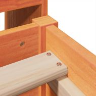 Легло с рафтове за книги без матрак кафяв 90x190 см бор масив