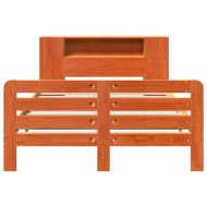 Рамка за легло без матрак, восъчнокафяв, 140x190 см, бор масив