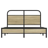 Рамка за легло без матрак 140x200 см дъб сонома инженерно дърво