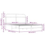 Рамка за легло без матрак 160x200 см дъб сонома инженерно дърво