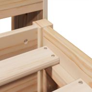 Рамка за легло без матрак, 140x200 см, масивна чамова дървесина