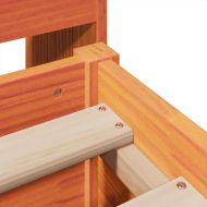 Рамка за легло без матрак, восъчнокафяв, 140x190 см, бор масив