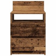 Нощни шкафчета, 2 бр, с 2 чекмеджета, старо дърво, 40x33x60 см