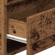 Нощни шкафчета, 2 бр, с 2 чекмеджета, старо дърво, 40x33x60 см