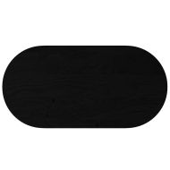 Плот за маса, тъмнокафяв, 120x60x2 см, дъб масив, овална