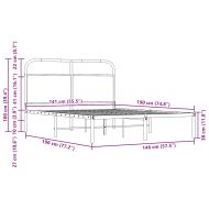 Рамка за легло без матрак 140x190 см кафяв дъб инженерно дърво