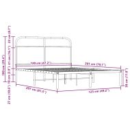 Рамка за легло без матрак 120x200 см кафяв дъб инженерно дърво