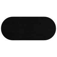 Плот за маса, тъмнокафяв, 140x60x4 см, дъб масив, овална