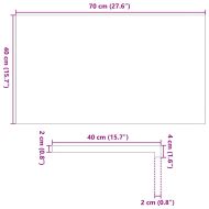 Прозоречни первази, 2 бр, светлокафяви, 70x40x2 см, дъб масив