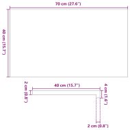 Прозоречни первази, 2 бр, тъмнокафяви, 70x40x2 см, дъб масив
