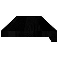 Прозоречни первази, 2 бр, кафяво-черни, 80x20x2 см, дъб масив