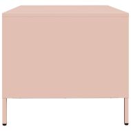 Маса за кафе, розова, 68,5x50x43,5 см, студеновалцувана стомана