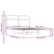Рамка за легло без матрак 140x190 см дъб сонома инженерно дърво