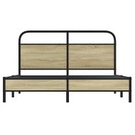 Рамка за легло без матрак 150x200 см дъб сонома инженерно дърво