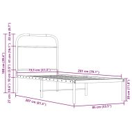 Рамка за легло без матрак 80x200 см кафяв дъб инженерно дърво