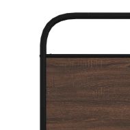 Рамка за легло без матрак 100x200 см кафяв дъб инженерно дърво