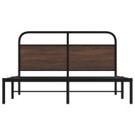 Рамка за легло без матрак 150x200 см кафяв дъб инженерно дърво