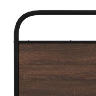 Рамка за легло без матрак 150x200 см кафяв дъб инженерно дърво