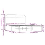 Рамка за легло без матрак 150x200 см кафяв дъб инженерно дърво