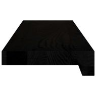 Прозоречни первази, 2 бр, кафяво-черни, 70x15x2 см, дъб масив