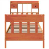 Рамка за легло без матрак, восъчнокафяв, 100x200 см, бор масив