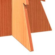 Дървена коледна елха за декорация восъчнокафяв 80 см бор масив