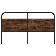 Резервна табла за легло, опушен дъб, 160 см, стомана и инженерно дърво