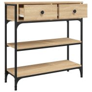 Конзолна маса, дъб сонома, 72,5x25x75 см, инженерно дърво